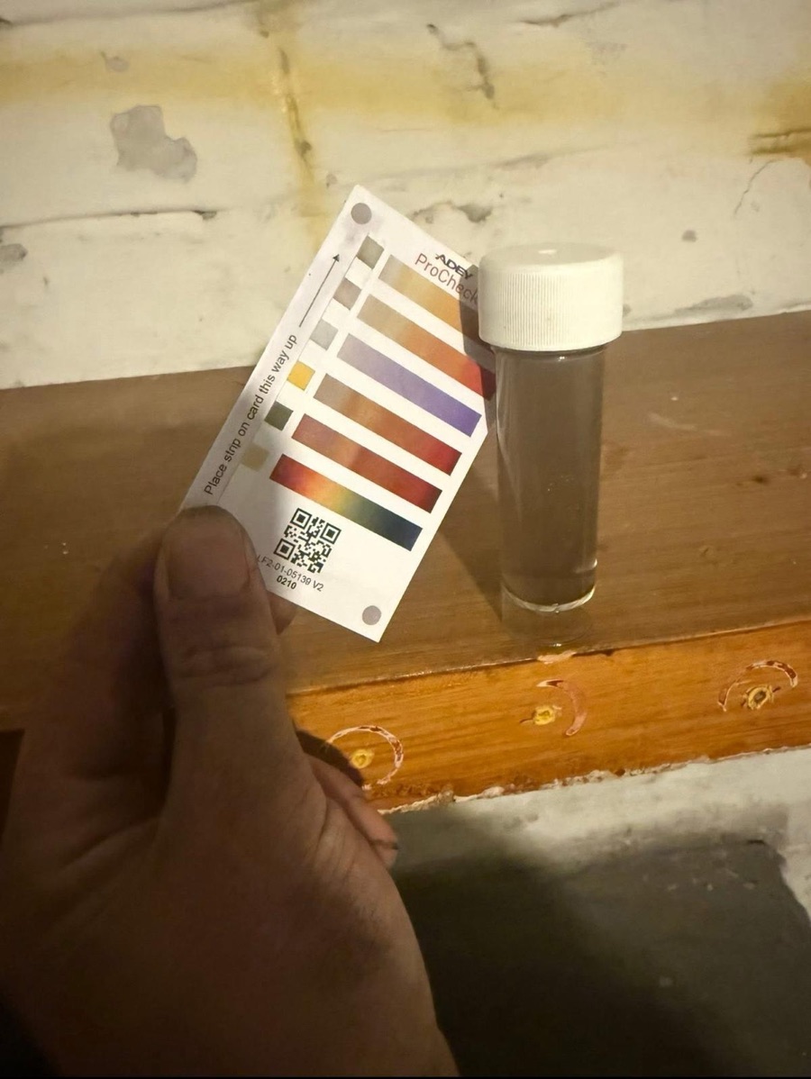 ADEY central-heating water-quality test carried out by LR Heating in Leeds
