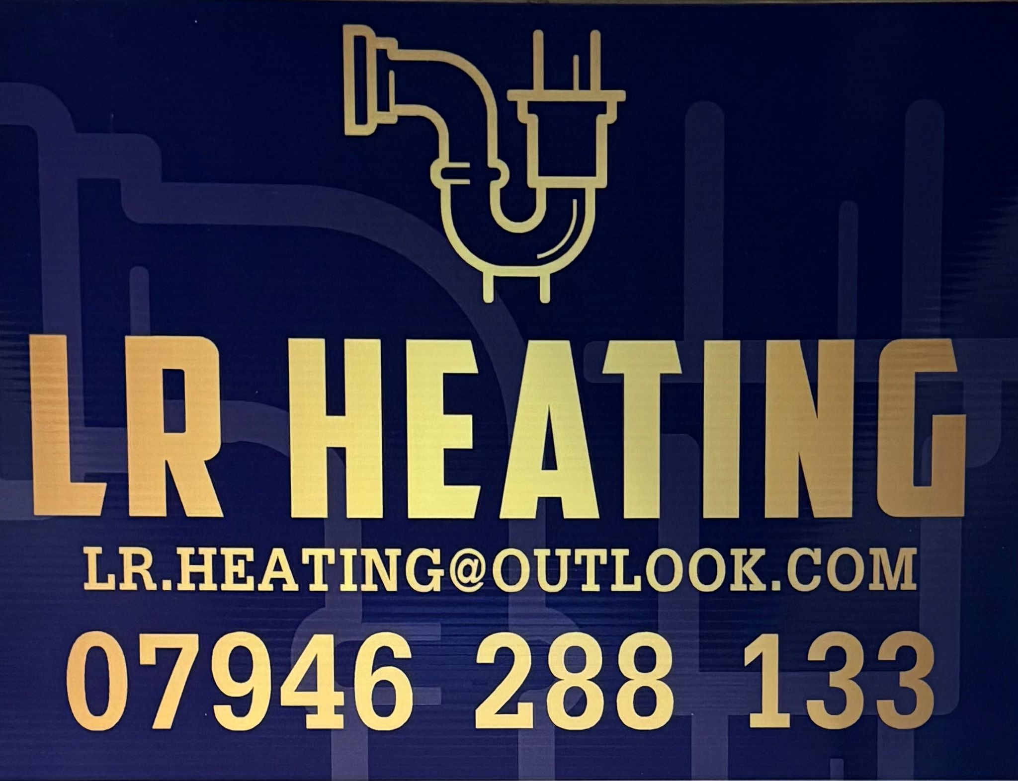 The LR Heating van with company branding, Leeds